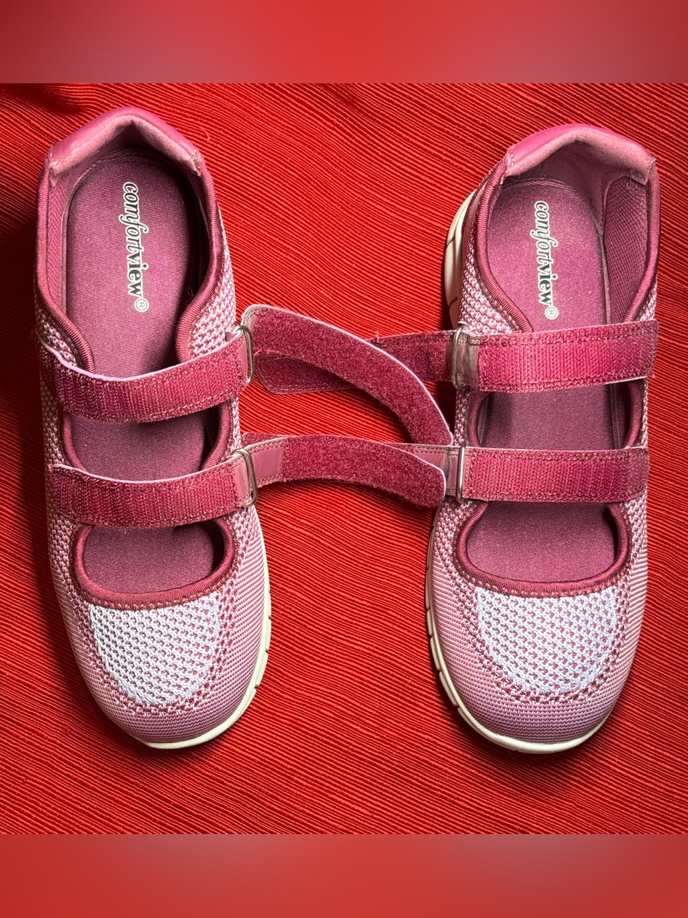 Comfortview sneakers, women’s size 10M, burgundy in color, very good condition. - Picture 6 of 8